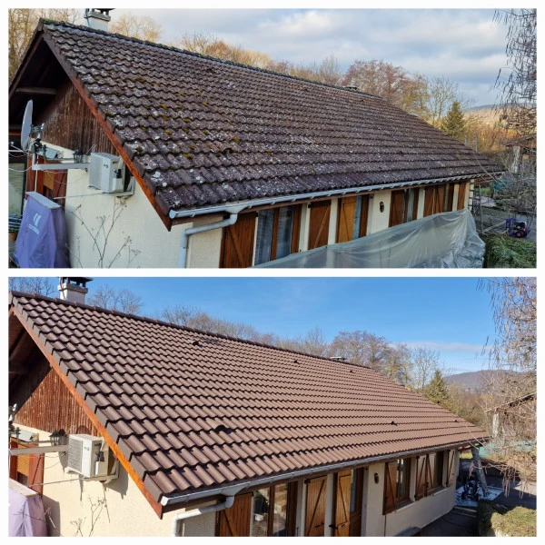 Renovation avec hydrofuge coloré sur maison individuelle par AB COUVERTURE